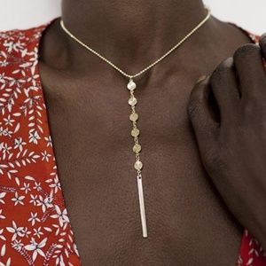 Gold Lariat Starburst Necklace [NWT]